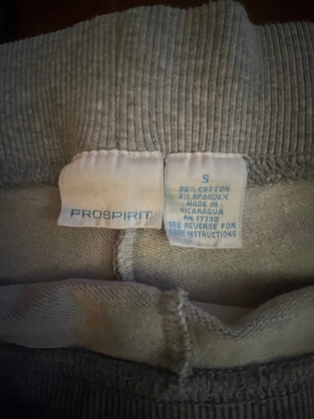ProSpirit Heather Gray Ribbed Waist Lounge Knit Shorts - Size Small